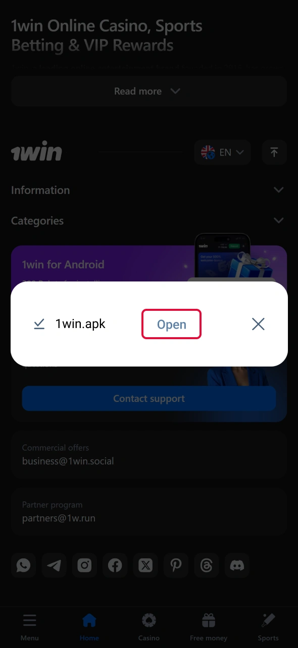 Open the Aviator APK file and begin the installation process.